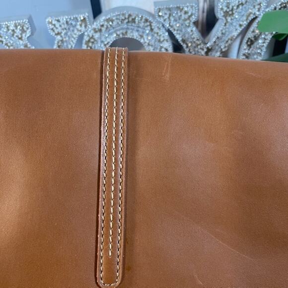 Liz Claiborne Brown Vegan Leather Messenger Shoulder Bag Women - Picture 16 of 16